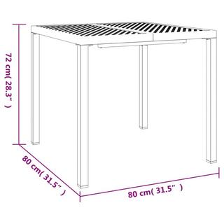 VidaXL Table de jardin acier  