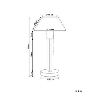 Beliani Lampe à poser en Métal Moderne CAPARO  