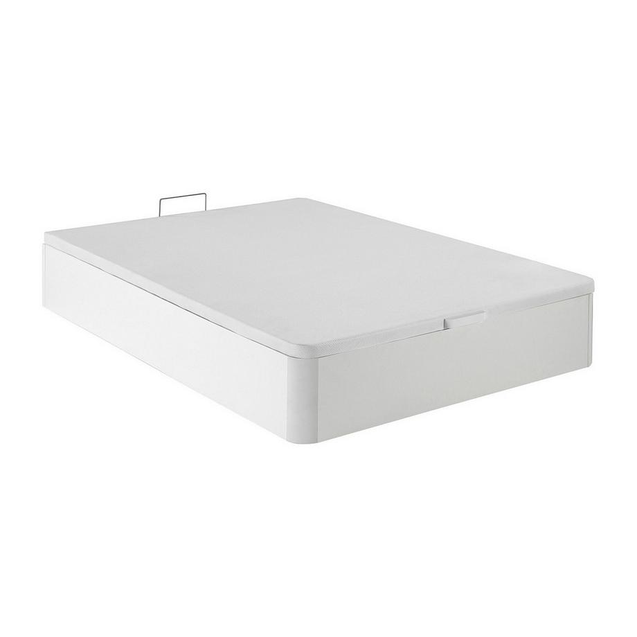Vente-unique Set aus Bettgestell mit Bettkasten + Federkernmatratze mit Memory Schaum - 160 x 200 cm - Stärke 15 cm - Weiß - WOLKENLOS von MORGENGOLD  