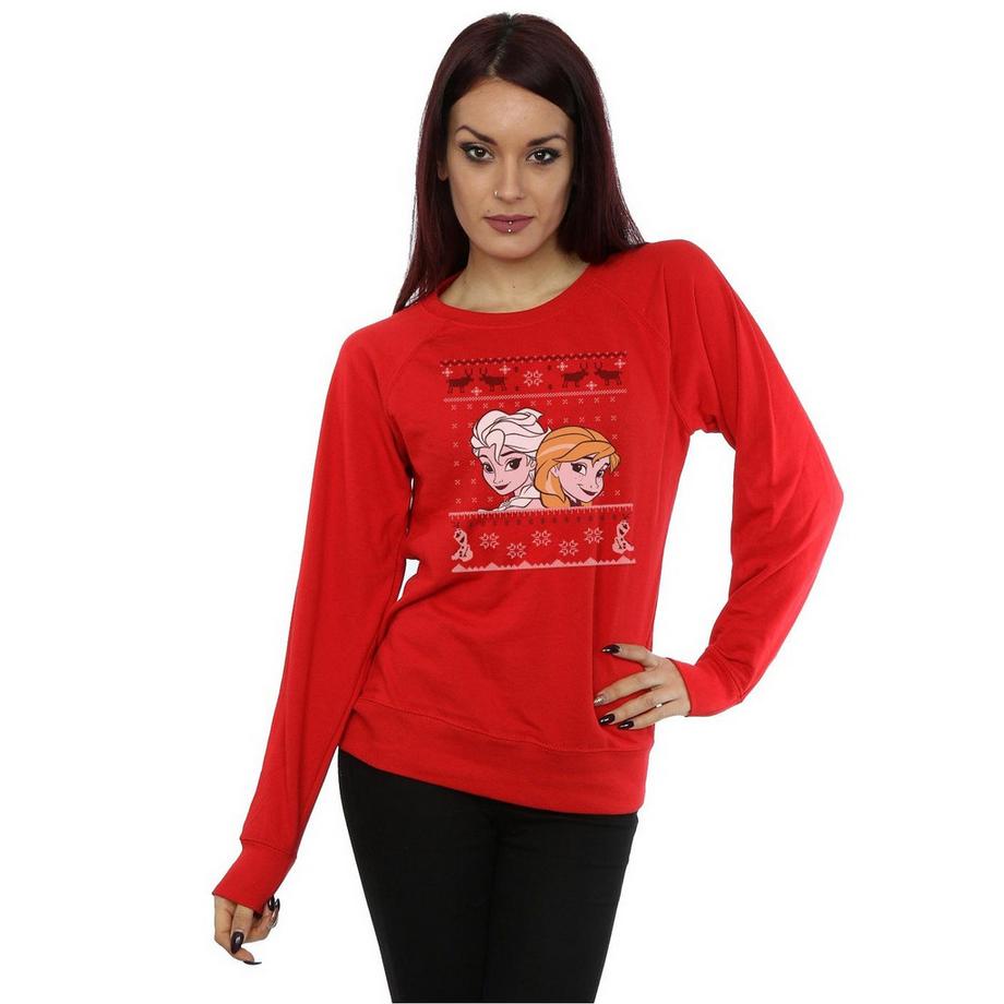 Disney Frozen Christmas Stampato Slim Fit Felpa  