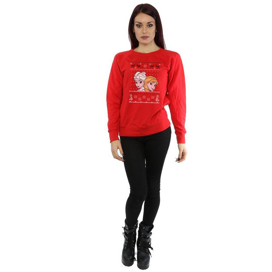 Disney Frozen Christmas Stampato Slim Fit Felpa  