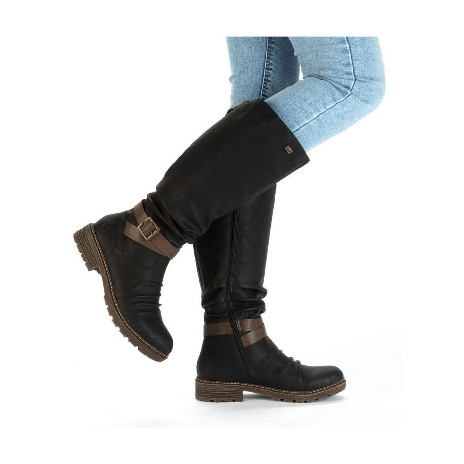 Rieker Kniehohe Stiefel mit Schnallendetail  