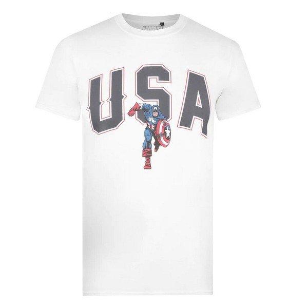 Image of Usa Tshirt Herren Weiss XL