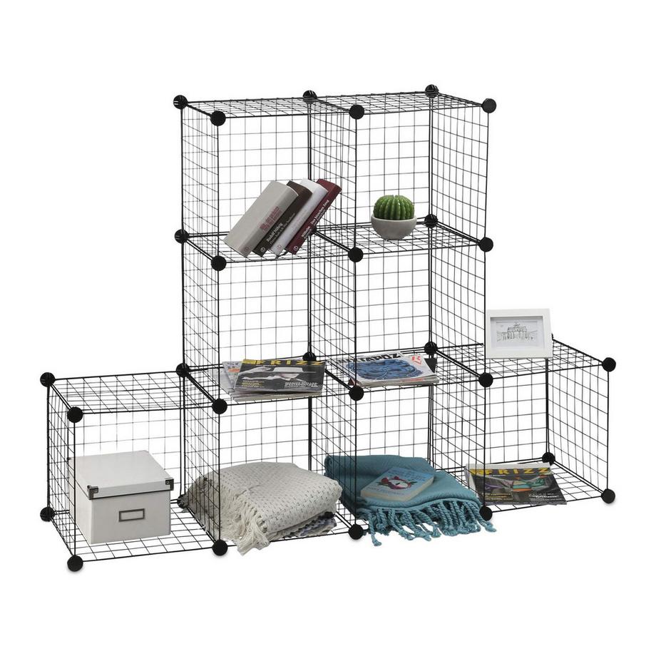 B2X Steckregale aus Drahtgitter 9 Fächer  