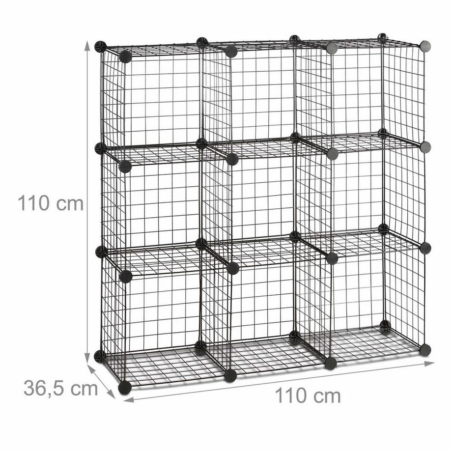 B2X Steckregale aus Drahtgitter 9 Fächer  