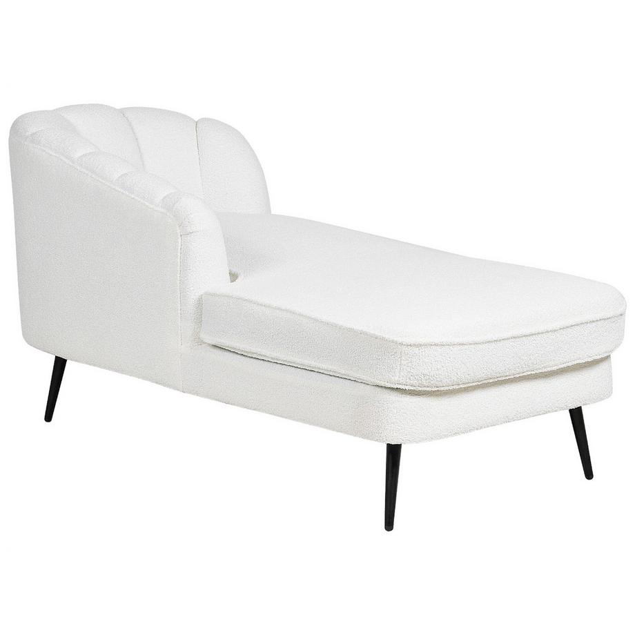 Beliani Chaise longue côté droit en Bouclé Glamour ALLIER  