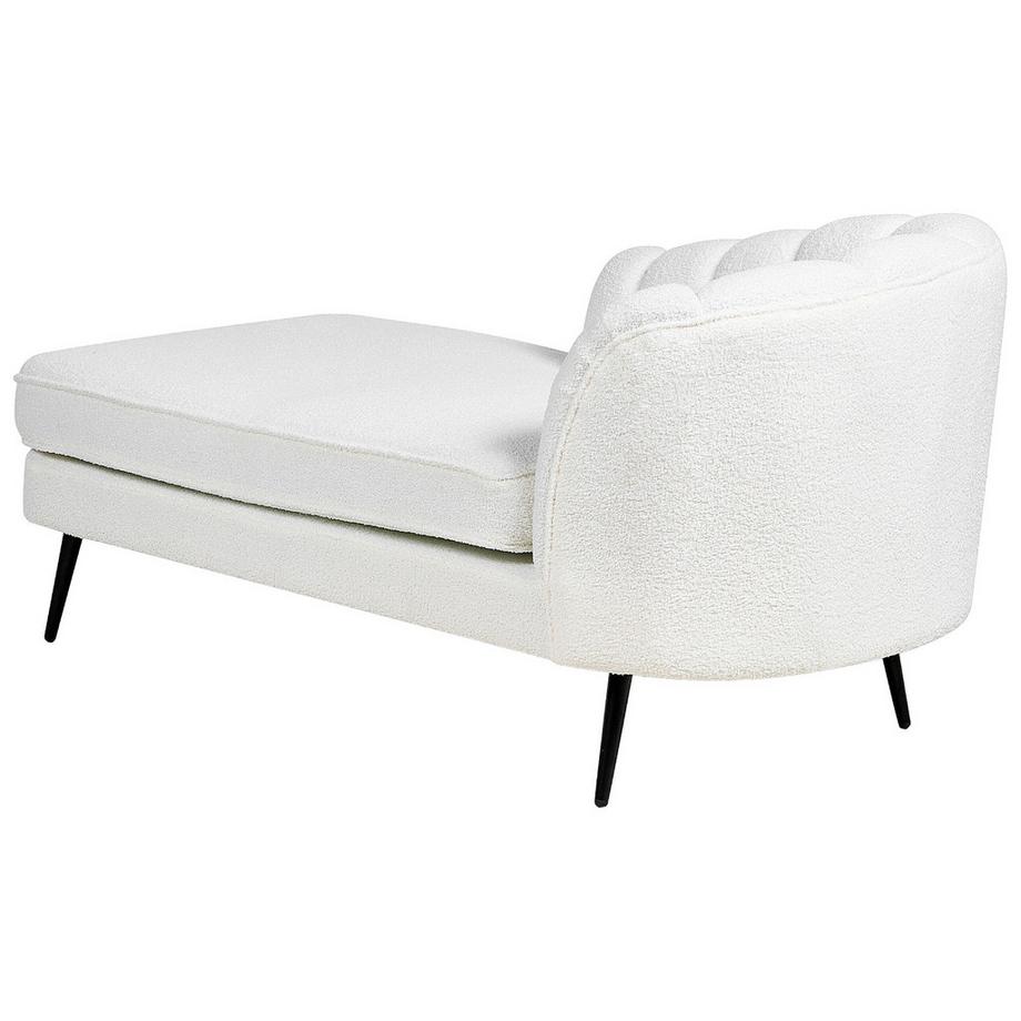 Beliani Chaise longue côté droit en Bouclé Glamour ALLIER  