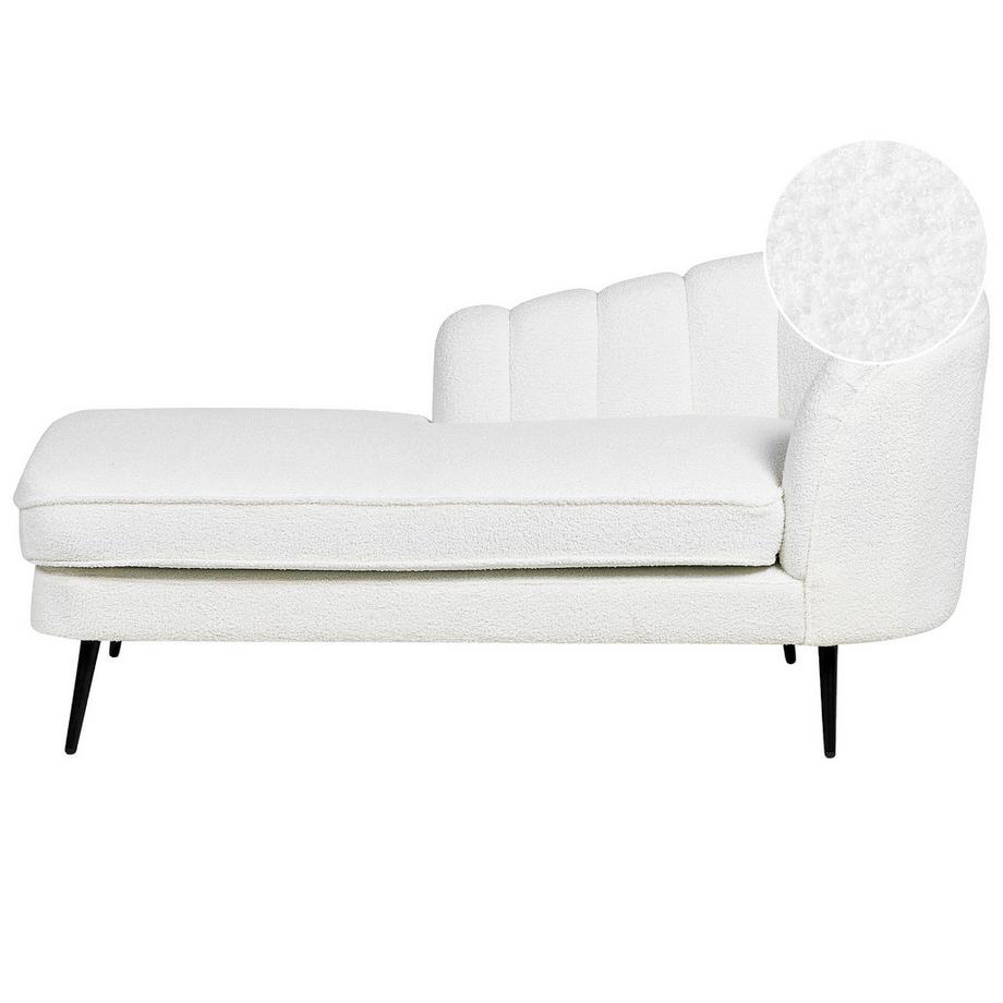 Beliani Chaise longue côté droit en Bouclé Glamour ALLIER  