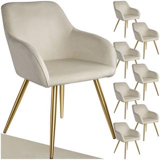 Tectake Chaise MARILYN Effet velours style scandinave  