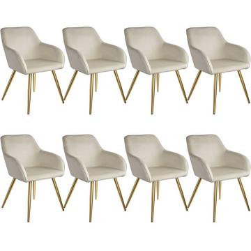 8 Chaises MARILYN Effet Velours Style Scandinave