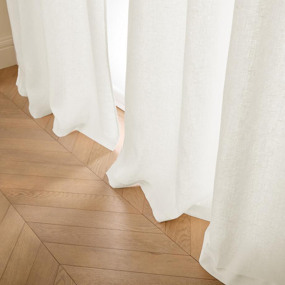 AM.PM  Rideau lin lavé doublé anneaux 
