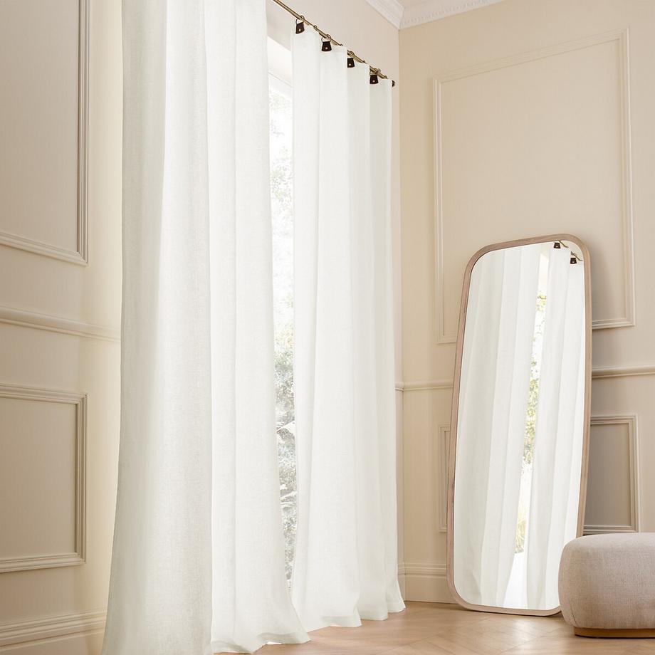 AM.PM  Rideau lin lavé doublé anneaux 