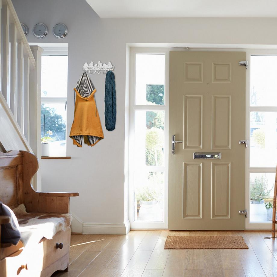 B2X Appendiabiti bianco con design a forma di scimmia  