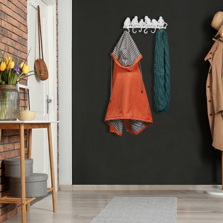 B2X Appendiabiti bianco con design a forma di scimmia  