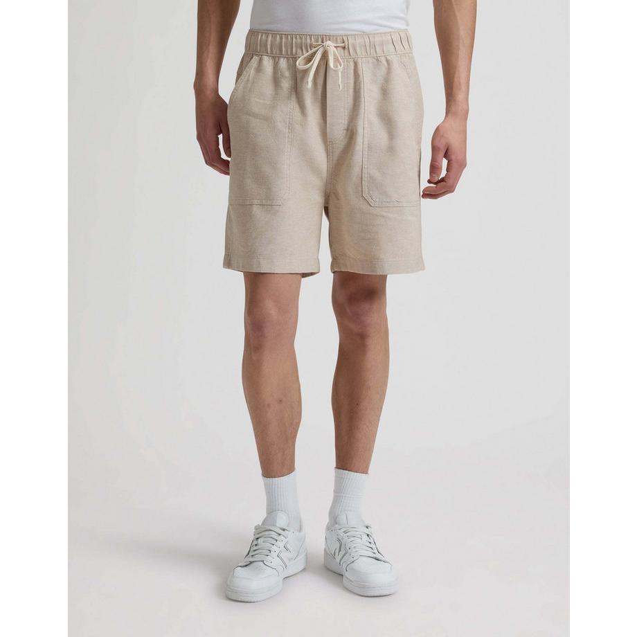 Short en lin Utility Pull On