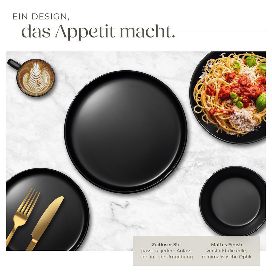 Tectake  Kombiservice Una für 6 Personen im Urban-Style 