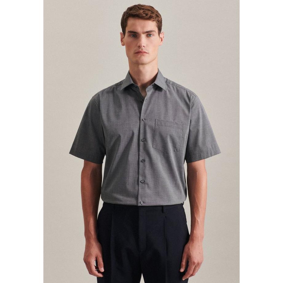 Business Hemd Regular Fit Kurzarm Uni