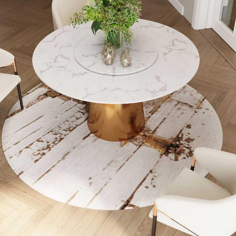 KARE Design Teppich Abstract Grey Line rund 200  