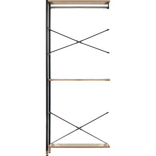 mutoni Set di scaffali con 6 cassetti neri (10 pz)  