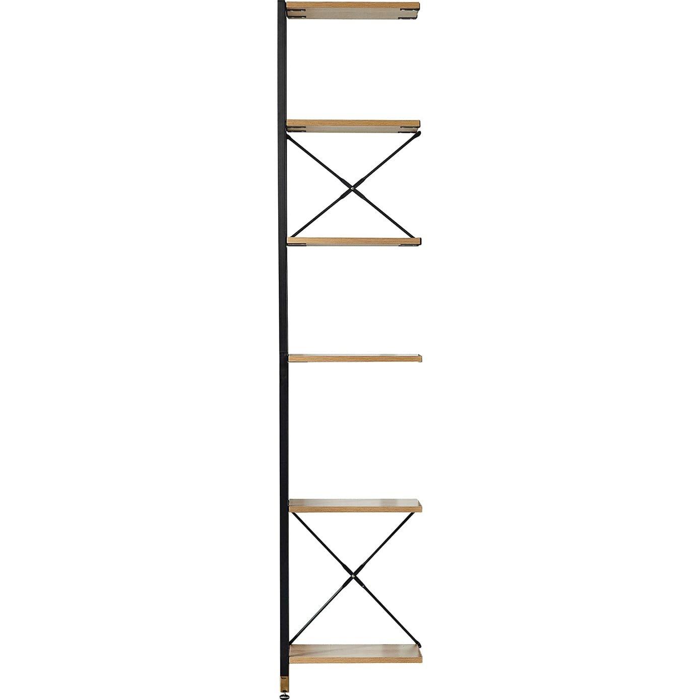 mutoni Set di scaffali con 6 cassetti neri (10 pz)  