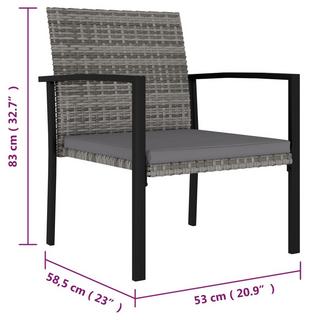 VidaXL Essstuhl poly-rattan  