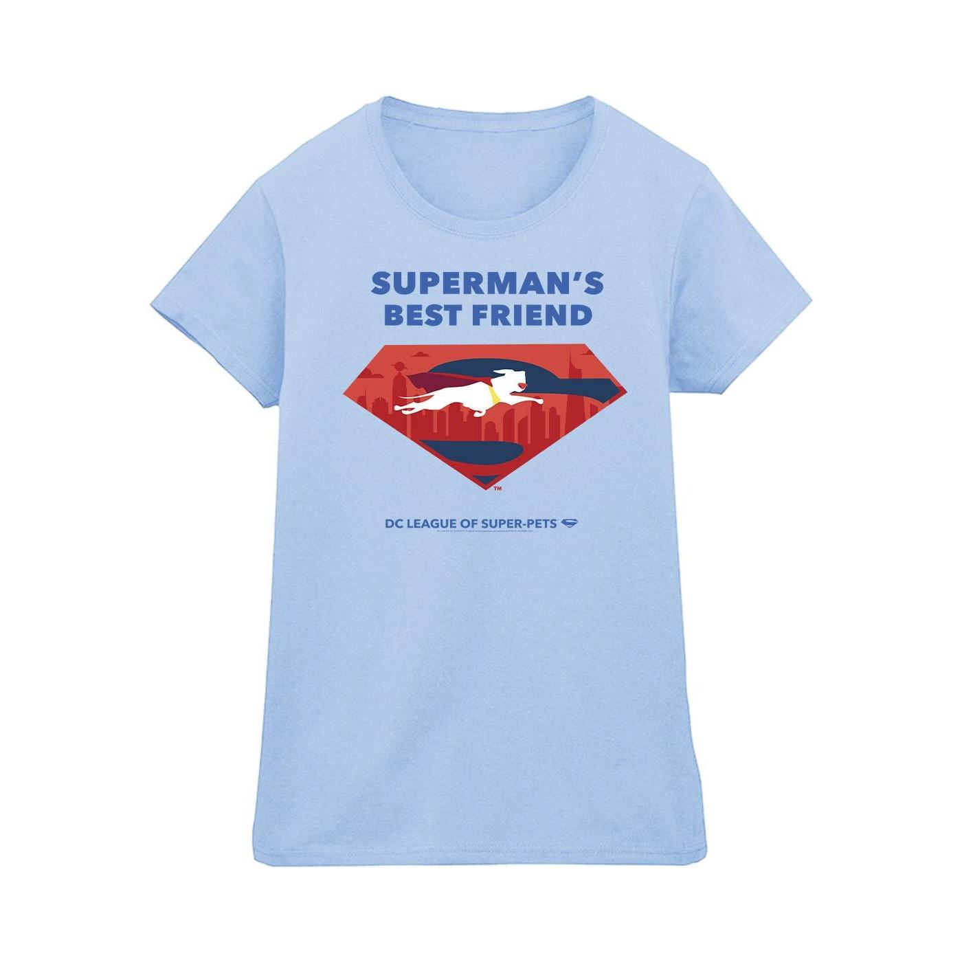 Image of Dc League Of Superpets Superman's Best Friend Tshirt Damen Blau S