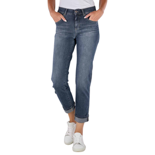 ANGELS Darleen Straight Fit Crop Sportiv Denim Jeans  