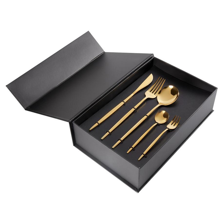 Beliani Besteckset 30-teilig aus Edelstahl  RIGATONI  