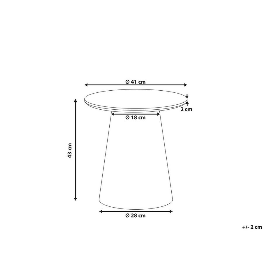 Beliani Table d'appoint en Bois de frêne  WENLOCK  