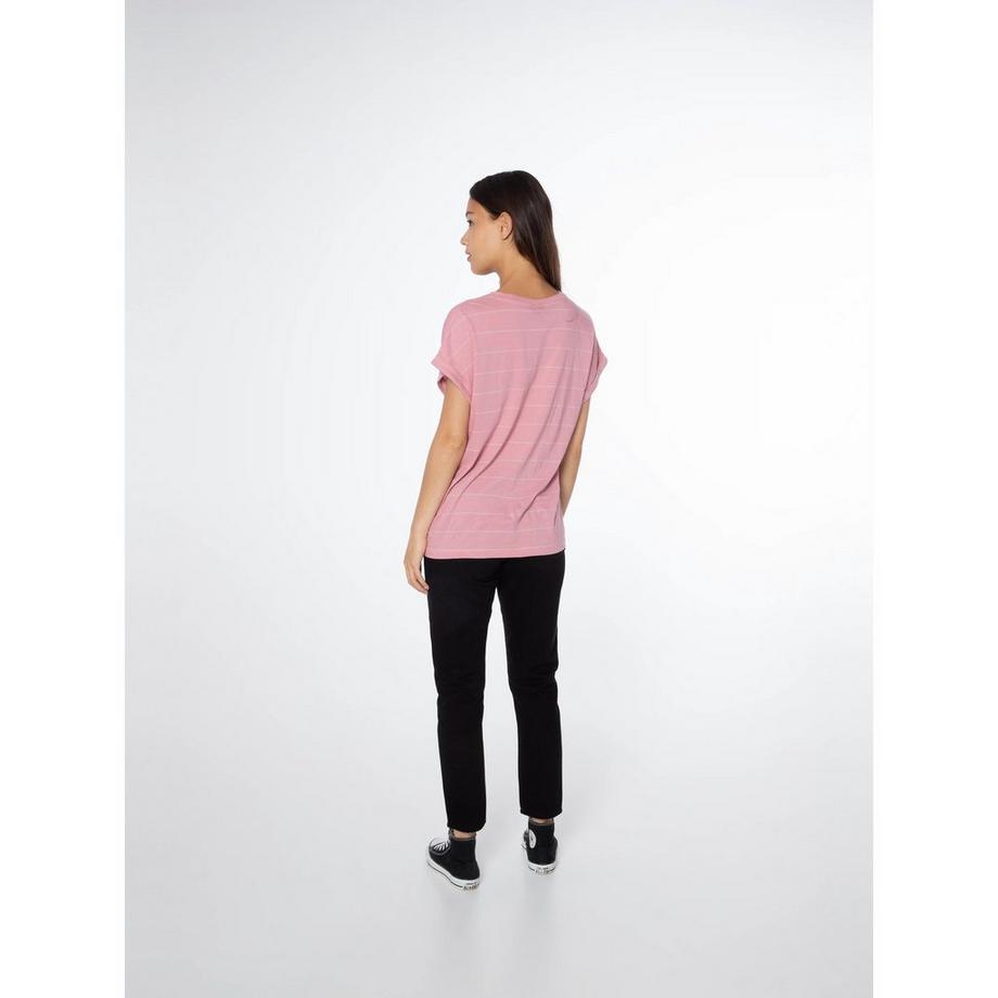 PROTEST Nxgmanaus Gestreiftes V-Ausschnitt T-Shirt  