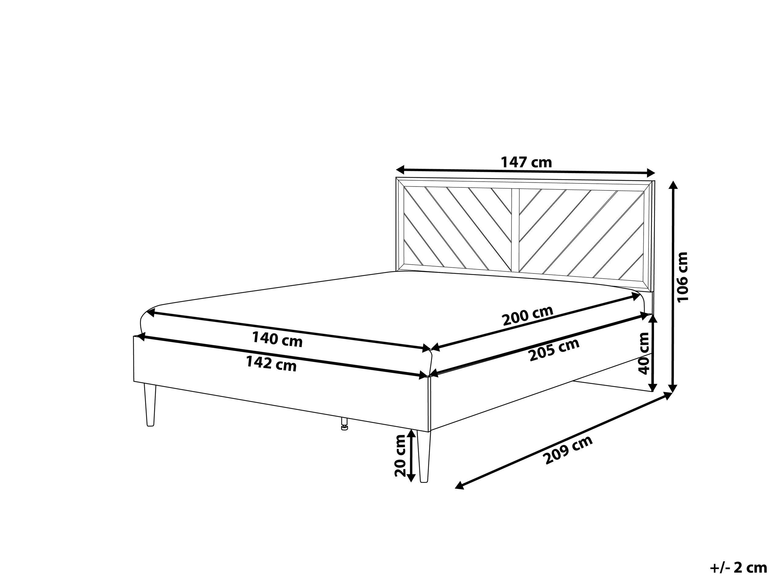 Beliani Letto con LED en Pannello di fibre (LDF) Moderno MIALET  