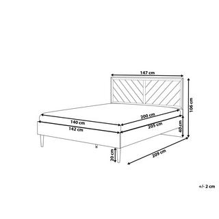 Beliani Letto con LED en Pannello di fibre (LDF) Moderno MIALET  