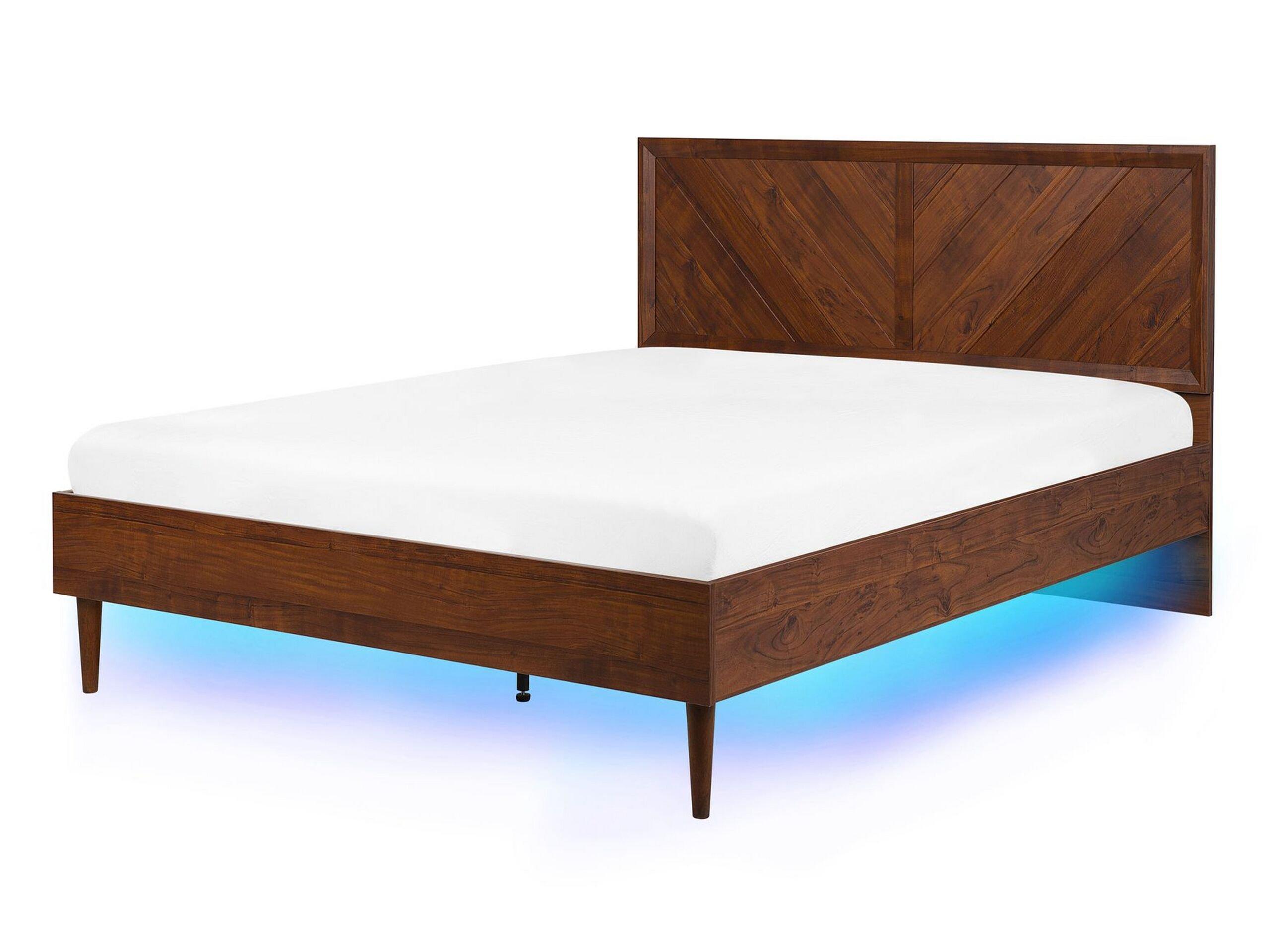 Beliani Bett mit LED aus Faserplatte Modern MIALET  