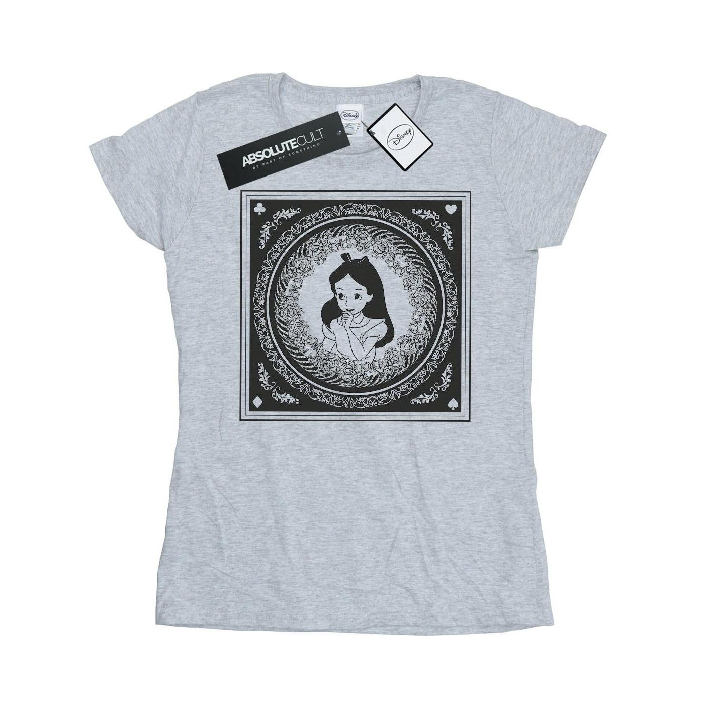 Image of Alice In Wonderland Box Tshirt Damen Grau M