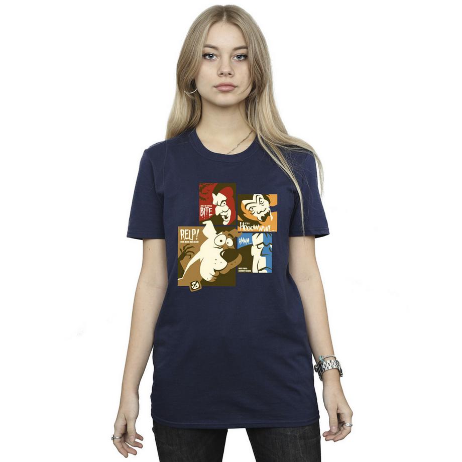 SCOOBY DOO Scooby Doo Gesichter Quadrate Print T-Shirt  