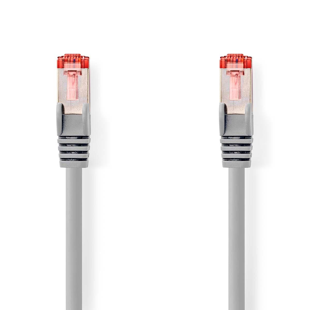 Image of CAT6 Netzwerkkabel | RJ45 Stecker | RJ45 Stecker | S/FTP | 30,0 m | Rund | LSZH | Grau | Etikett