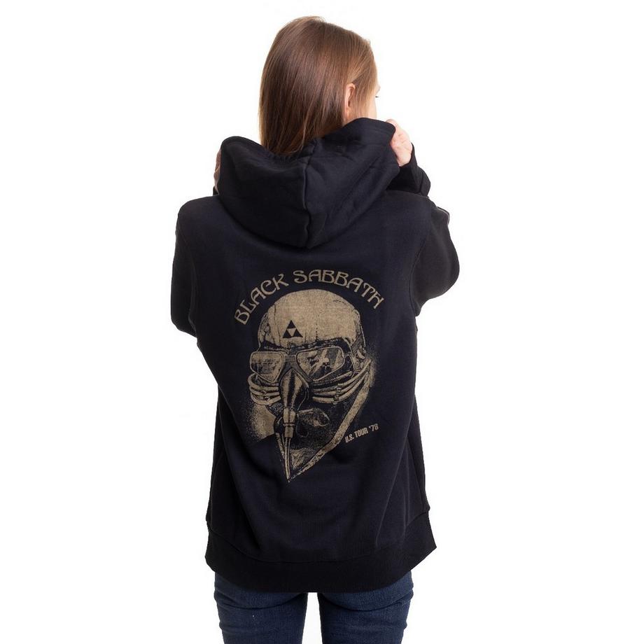 Black Sabbath Tour 1978 Hoodie mit durchgehendem Reissverschluss  