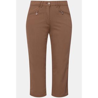 Ulla Popken  Pantalon Mony, longueur au mollet. Poches zippées et tissu stretch 