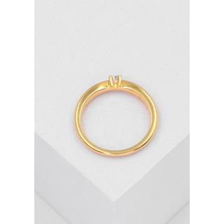 MUAU Schmuck  Solitaire Ring Diamant 0.10ct. Gelbgold 750 