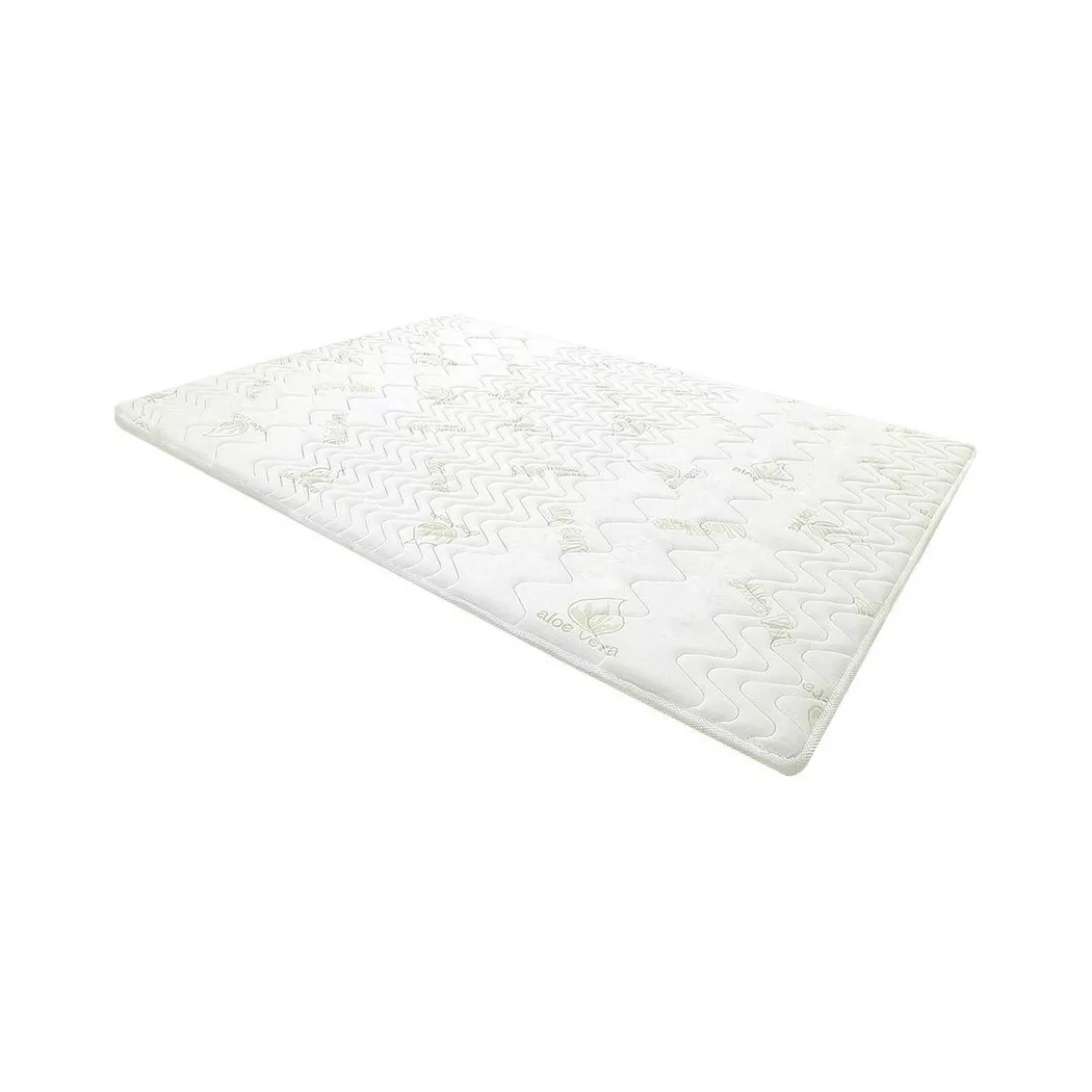 NATUREA - Topper memory foam ALOE VERA di 180x200 cm, Blanco