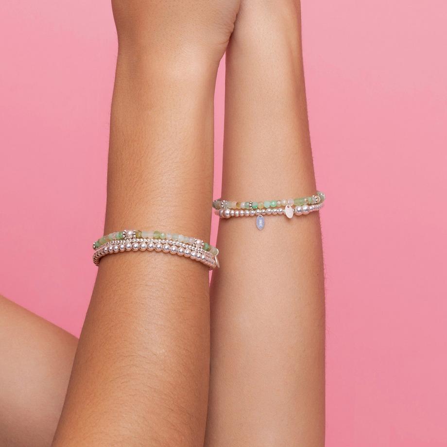 Balibay  Cleo  Armband mit Chrysopras Steinen & Silber 