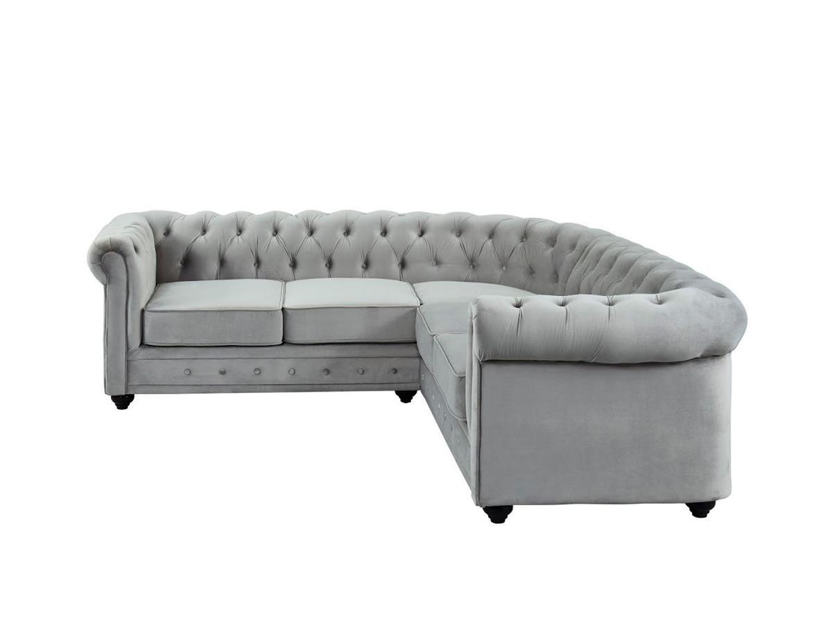 Vente-unique Ecksofa Samt CHESTERFIELD  