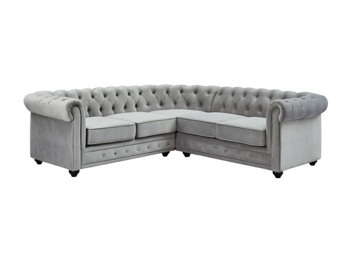 Vente-unique Ecksofa Samt CHESTERFIELD  