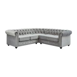 Vente-unique Ecksofa Samt CHESTERFIELD  