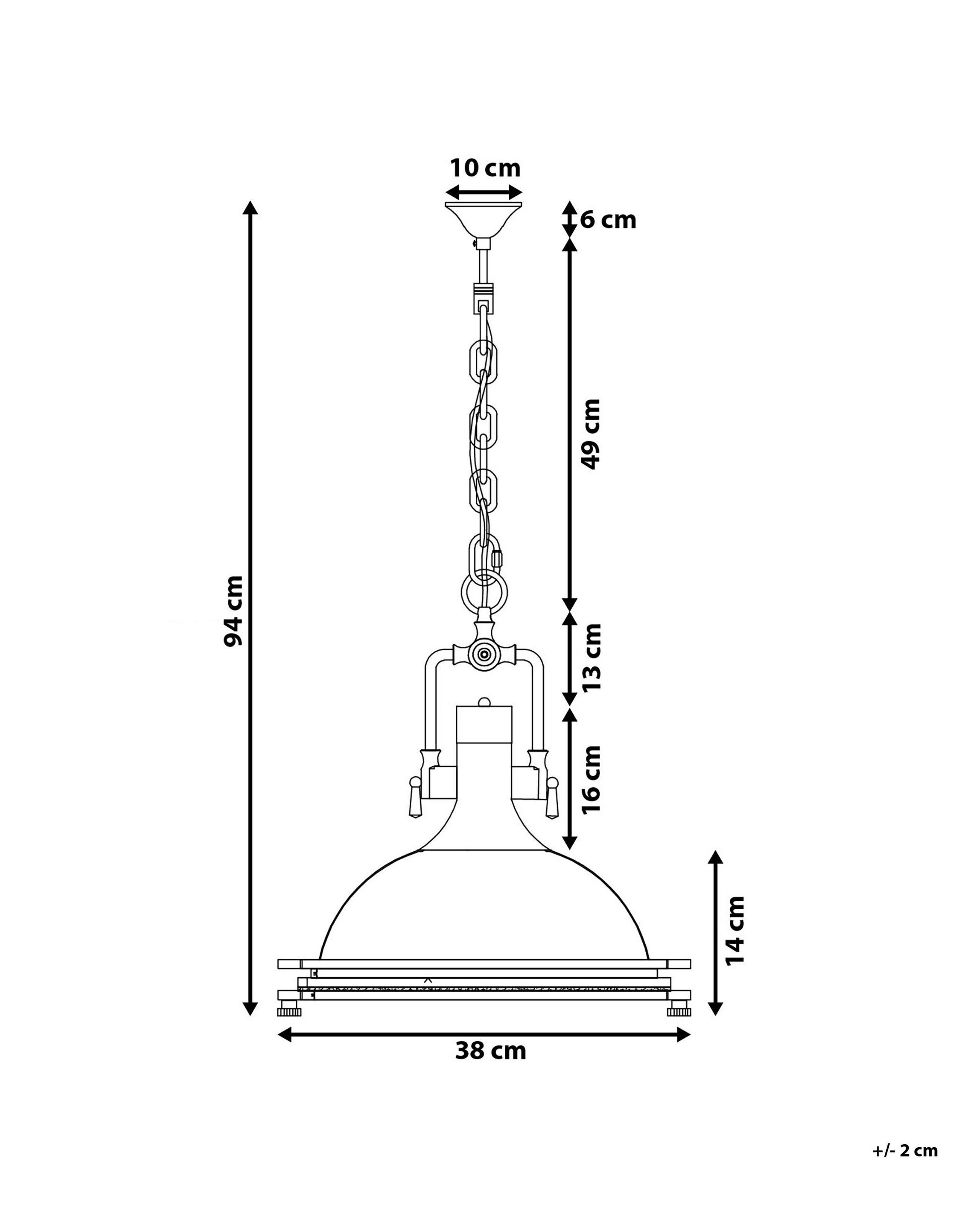 Beliani Lampe suspension en Métal Moderne EBRON  