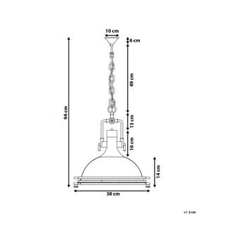 Beliani Lampe suspension en Métal Moderne EBRON  