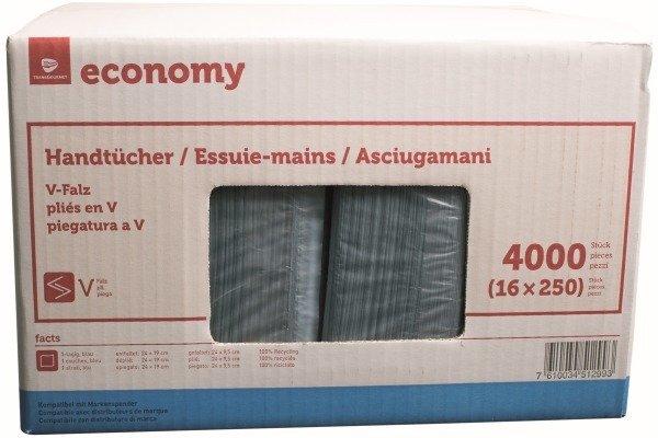 Image of Neutral Falthandtuch 1lg. 24x24cm 992932.60 Blau, V-falz 16x250 Blatt Unisex Blau ONE SIZE