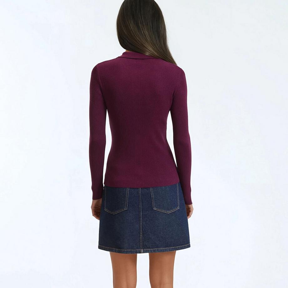 La Redoute Collections Feinstrickcardigan mit Kragen und Knopfverschluss  