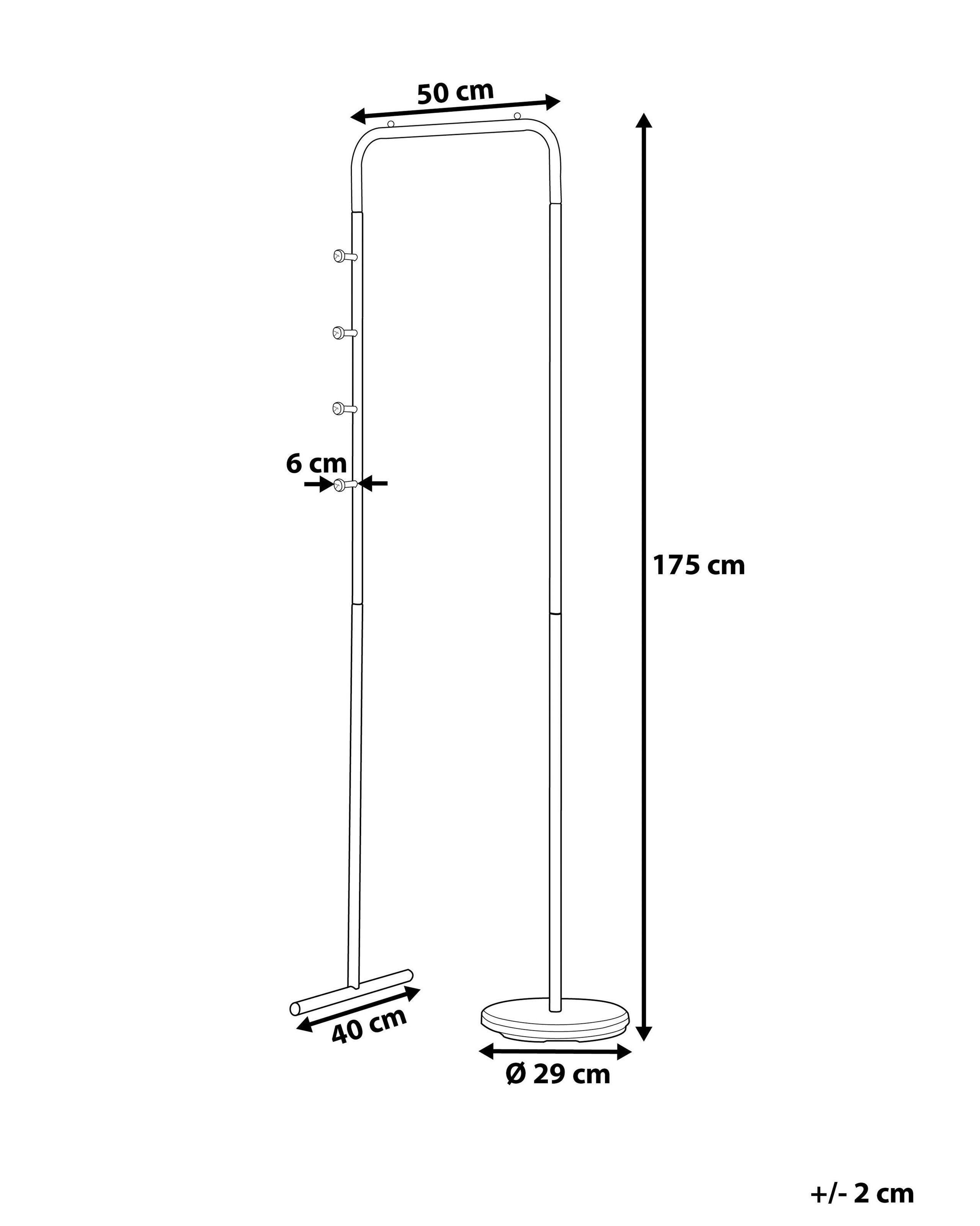 Beliani Garderobenständer aus Stahl Modern BENTON  