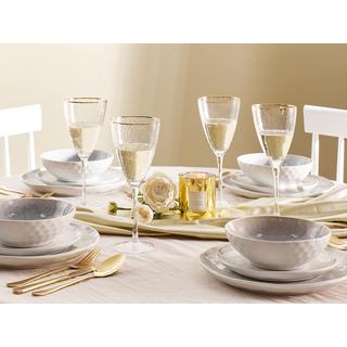 Beliani Weingläser im 4er Set aus Glas Retro TOPAZ  